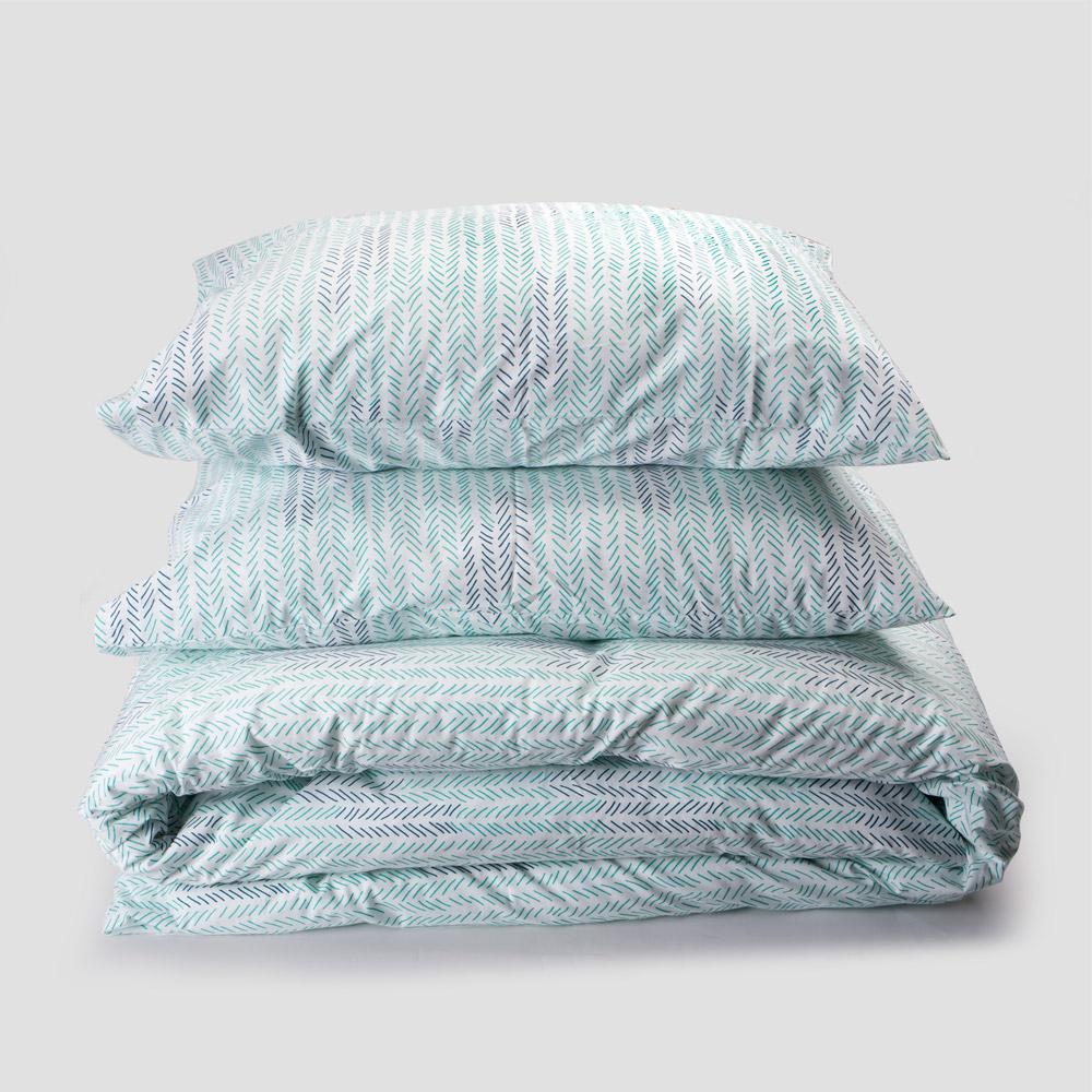 Patterned Percale Duvet Cover Set