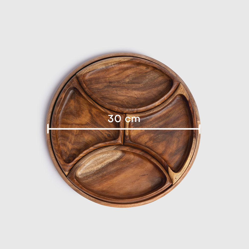 Wooden Lotus Nuts Plate